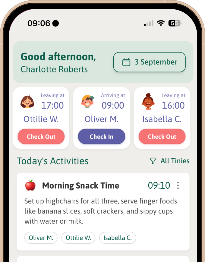 TinyCare App Screenshot 1